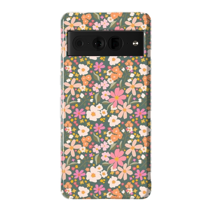 Pixel 7 Pro StrongFit Flowers green by Flowery Stories