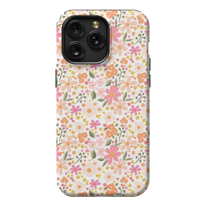 iPhone 15 Pro Max StrongFit Flowers white by Flowery Stories