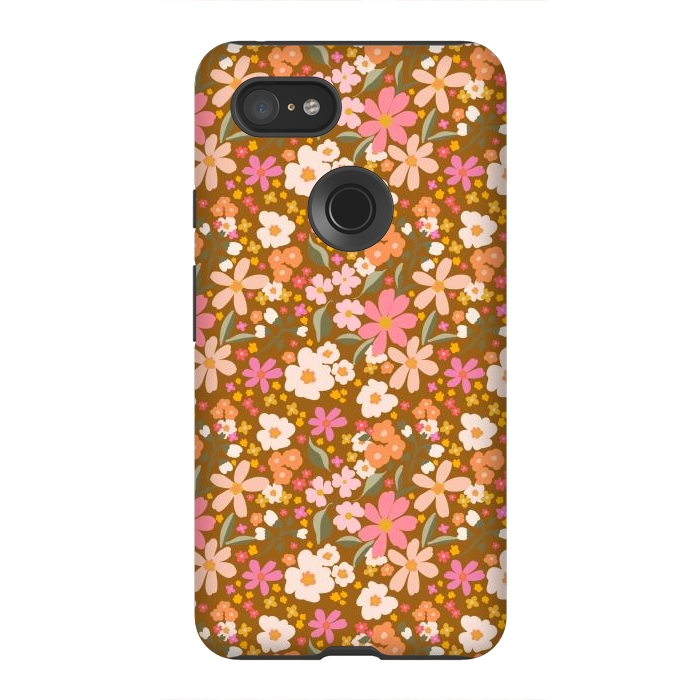 Pixel 3XL StrongFit Flowers rust by Flowery Stories