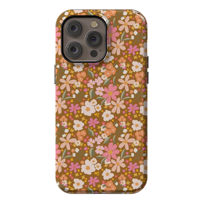 iPhone 14 Pro max StrongFit Flowers rust by Flowery Stories