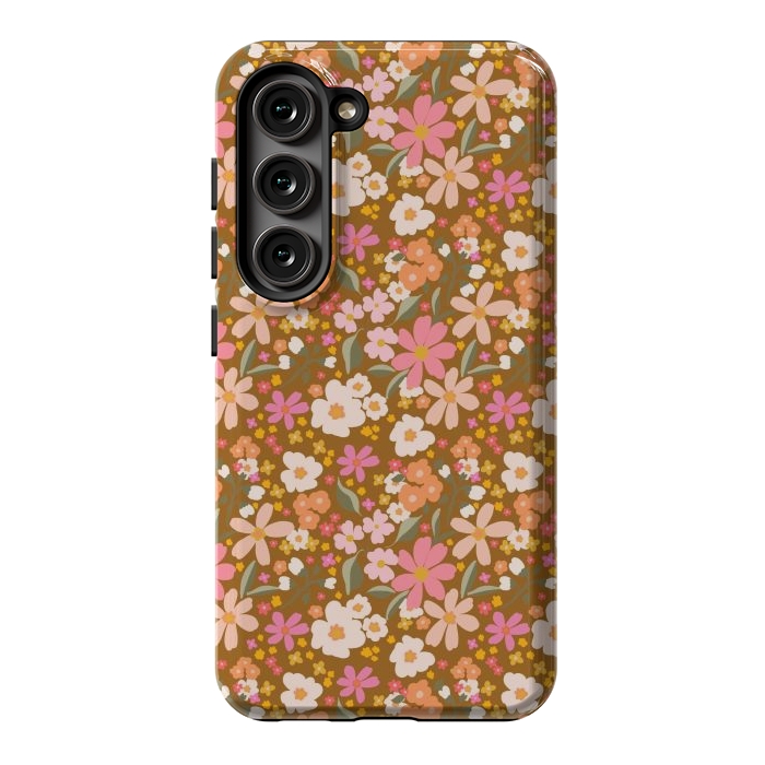 Galaxy S23 StrongFit Flowers rust by Flowery Stories