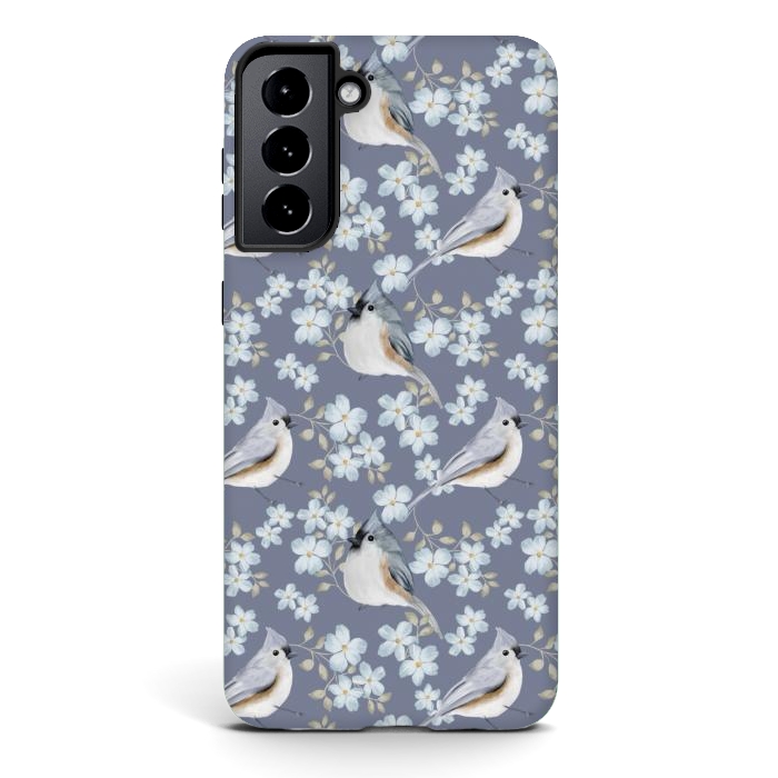 Galaxy S21 StrongFit Birds purple by Flowery Stories