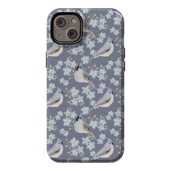 iPhone 14 Plus StrongFit Birds purple by Flowery Stories
