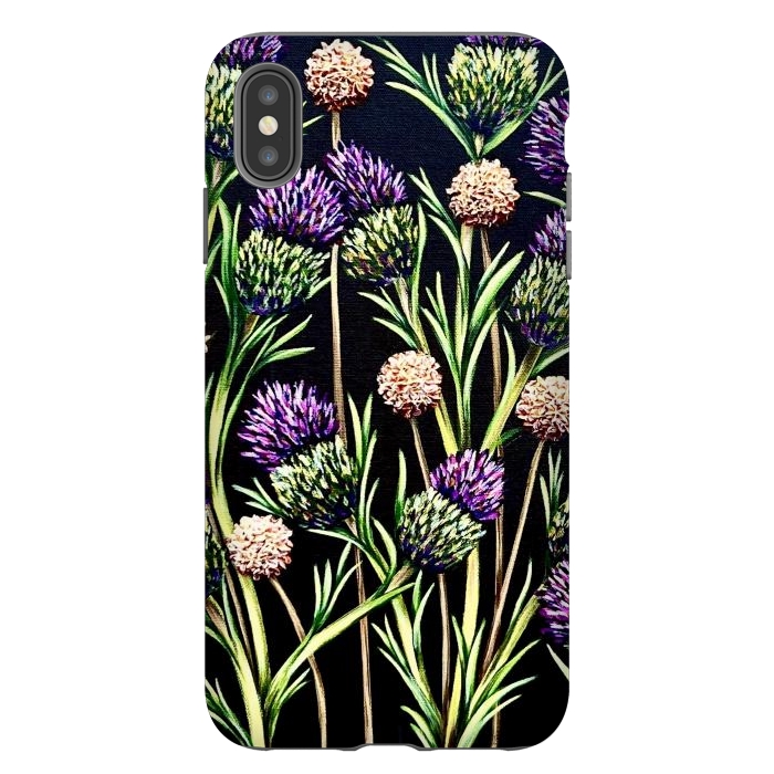 iPhone Xs Max StrongFit Thistle  by Denise Cassidy Wood