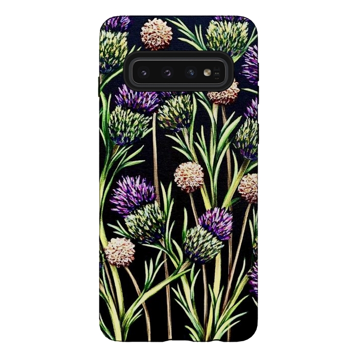 Galaxy S10 StrongFit Thistle  by Denise Cassidy Wood