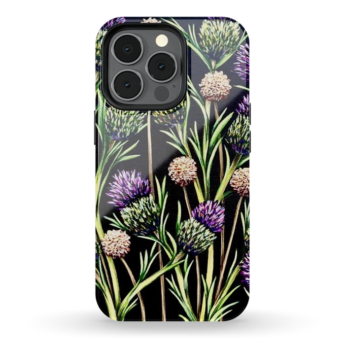 iPhone 13 pro StrongFit Thistle  by Denise Cassidy Wood