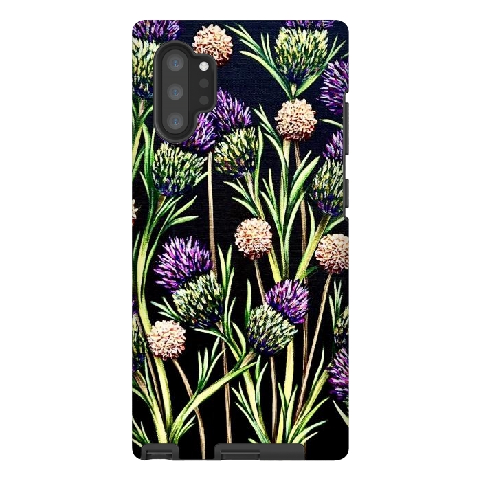 Galaxy Note 10 plus StrongFit Thistle  by Denise Cassidy Wood