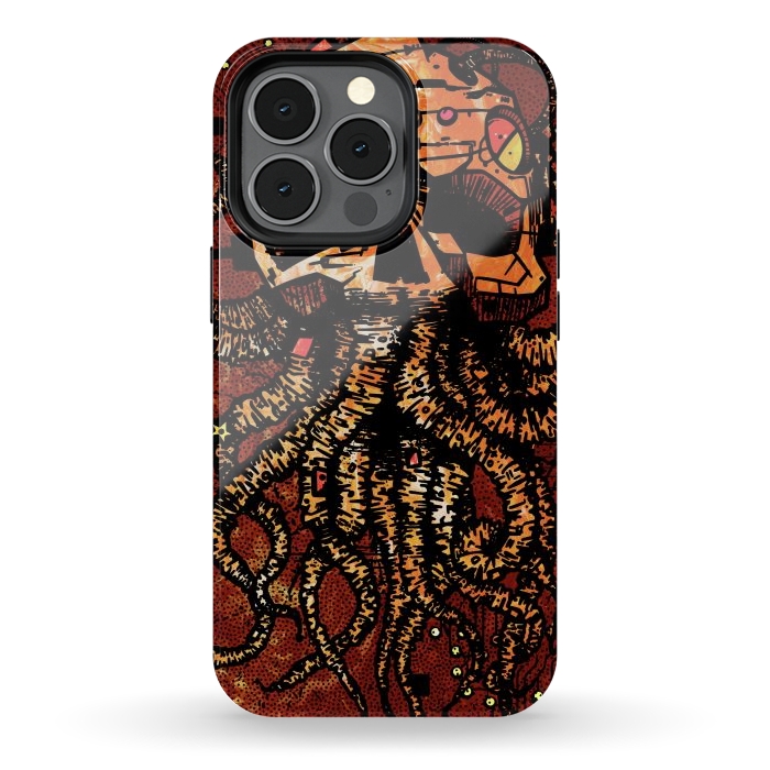 iPhone 13 pro StrongFit Skull tentacles by Manuvila