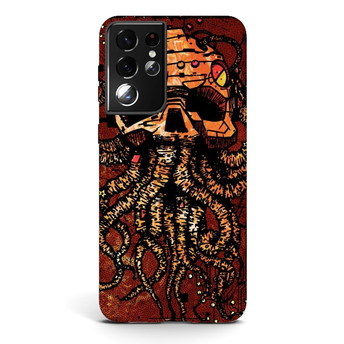 Galaxy S21 ultra StrongFit Skull tentacles by Manuvila