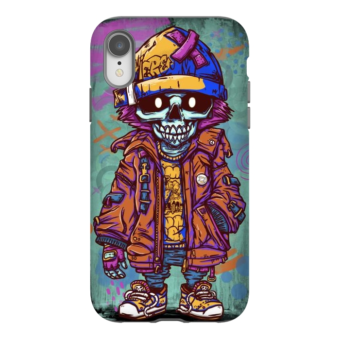 iPhone Xr StrongFit Skull boy by Manuvila