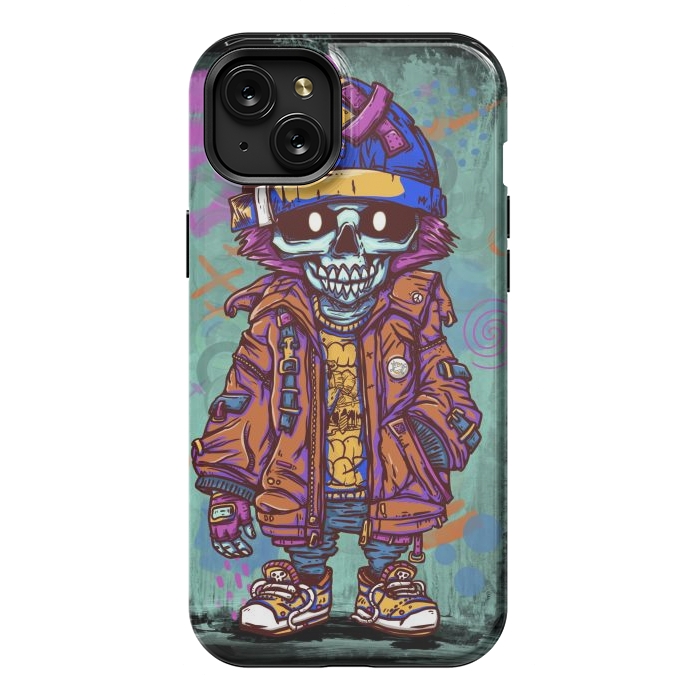 iPhone 15 Plus StrongFit Skull boy by Manuvila