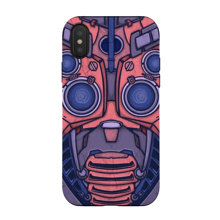 iPhone Xs / X StrongFit Robot face by Manuvila