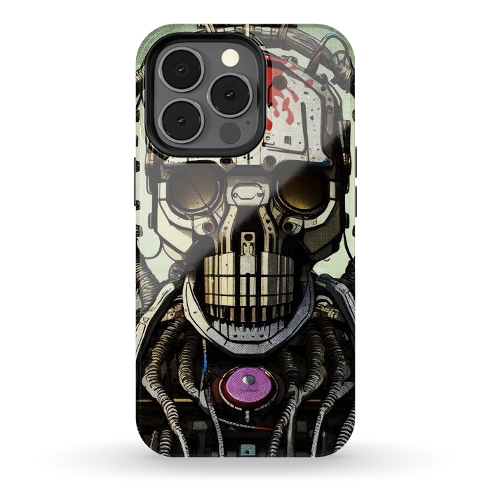 iPhone 13 pro StrongFit metal skull by Manuvila