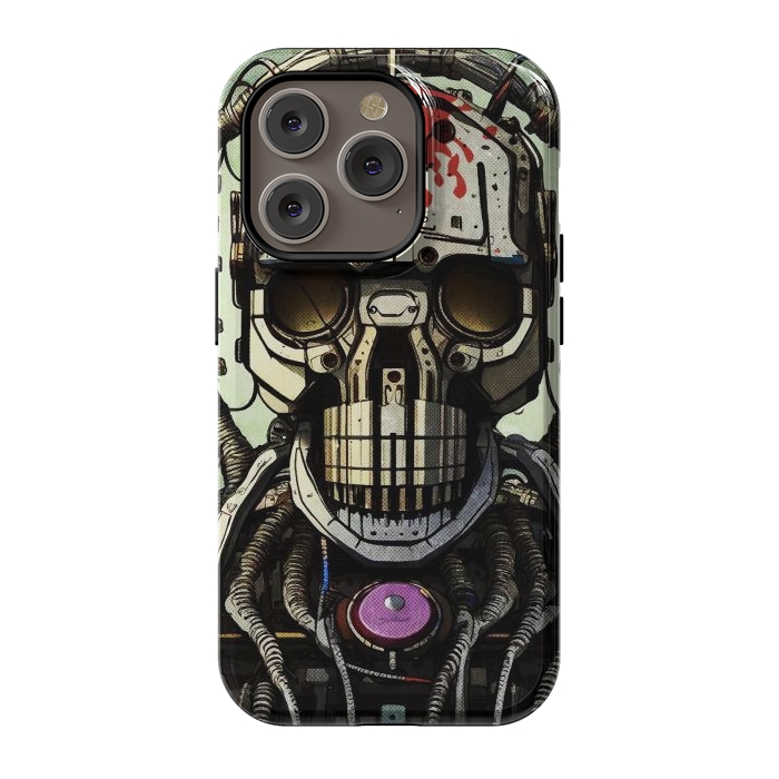 iPhone 14 Pro StrongFit metal skull by Manuvila