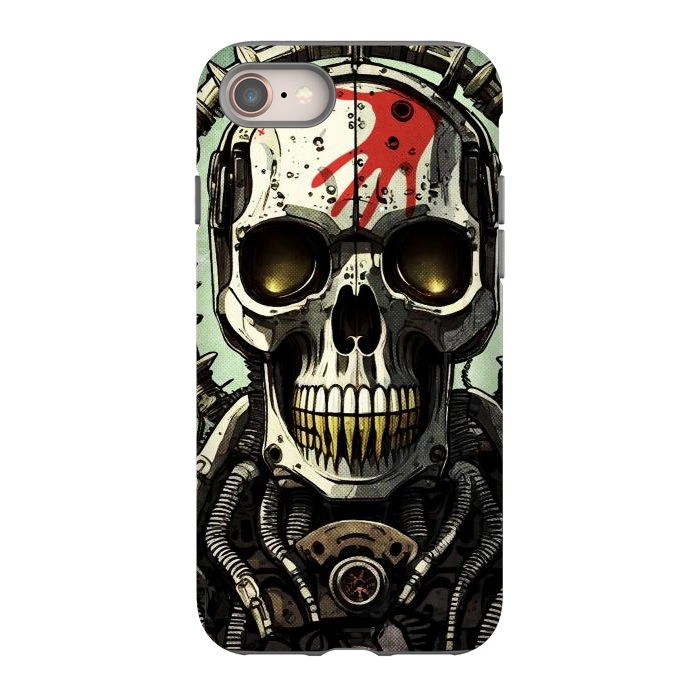iPhone SE StrongFit Metal skull2 by Manuvila