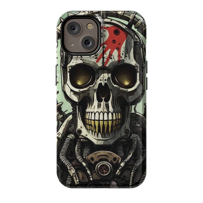 iPhone 14 StrongFit Metal skull2 by Manuvila