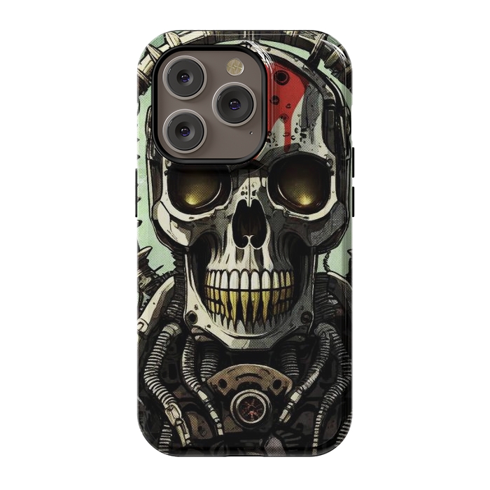 iPhone 14 Pro StrongFit Metal skull2 by Manuvila
