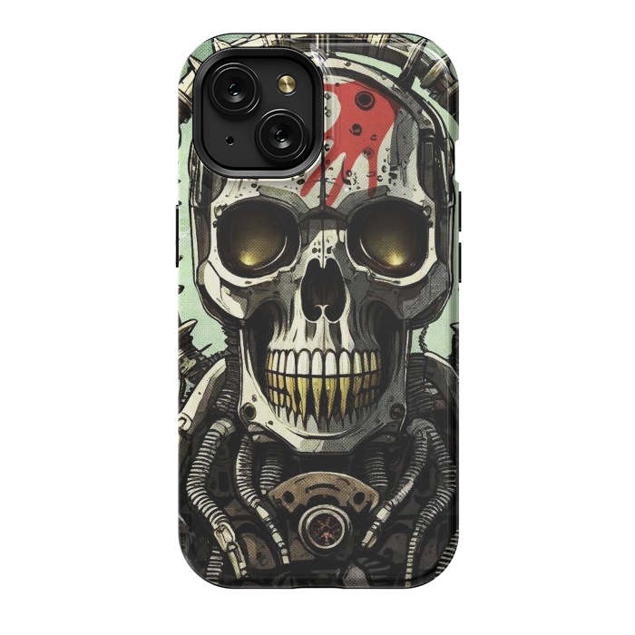 iPhone 15 StrongFit Metal skull2 by Manuvila