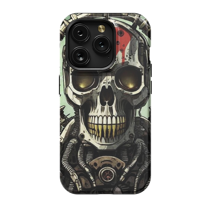 iPhone 15 Pro StrongFit Metal skull2 by Manuvila