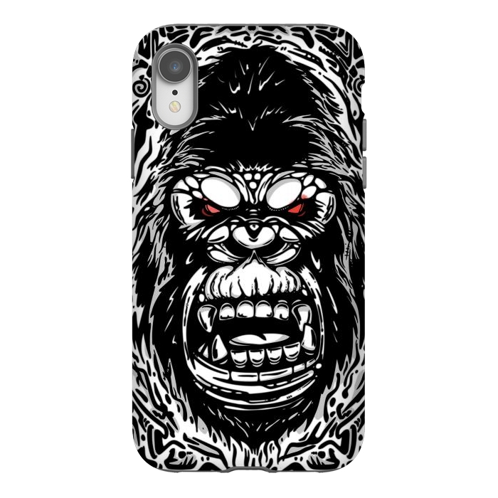 iPhone Xr StrongFit Gorilla face by Manuvila