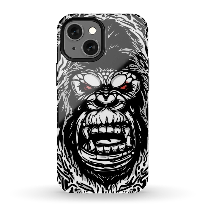 iPhone 12 mini StrongFit Gorilla face by Manuvila