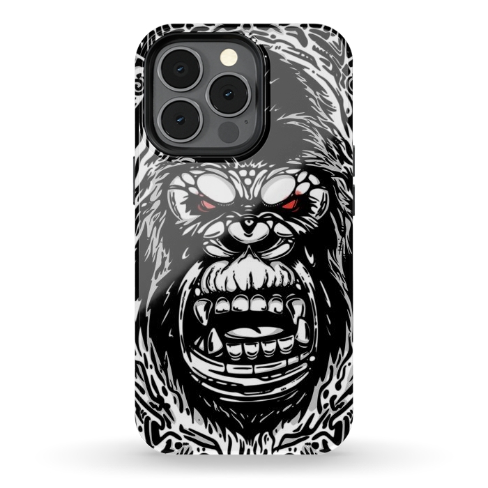 iPhone 13 pro StrongFit Gorilla face by Manuvila