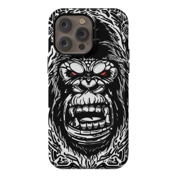 iPhone 14 Pro max StrongFit Gorilla face by Manuvila