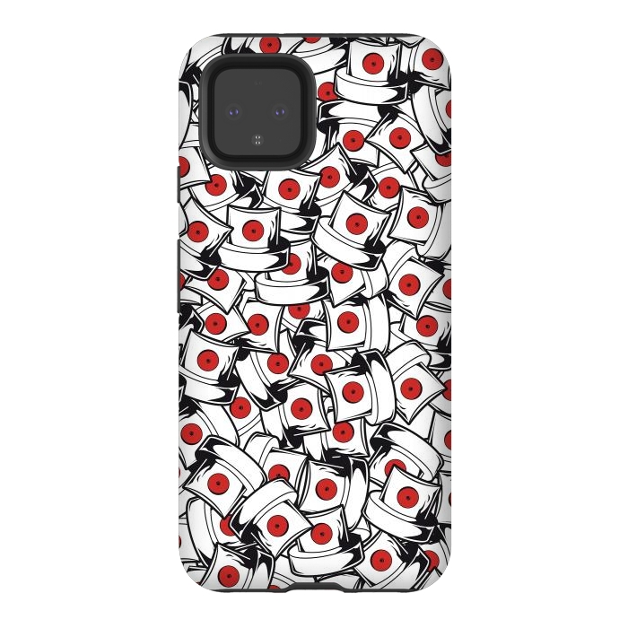 Pixel 4 StrongFit red fat cap by Manuvila