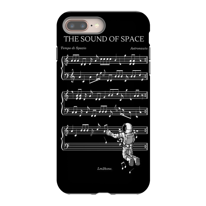 iPhone 7 plus StrongFit The Sound of Space - (Black version) by LM2Kone