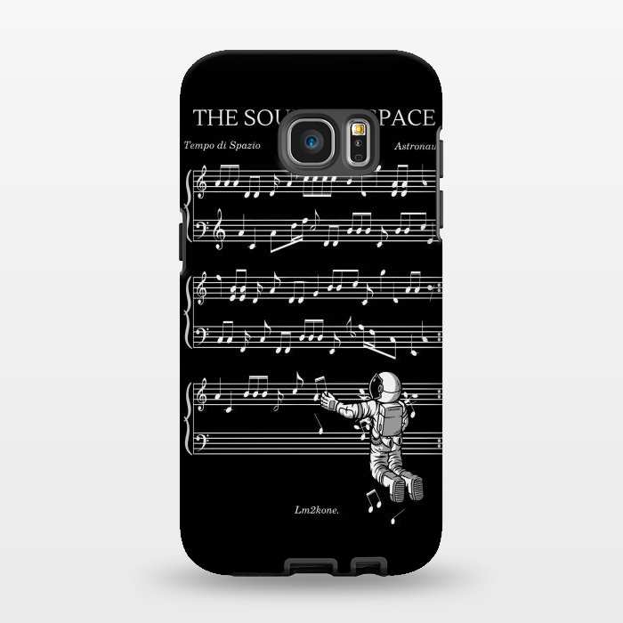 Galaxy S7 EDGE StrongFit The Sound of Space - (Black version) by LM2Kone