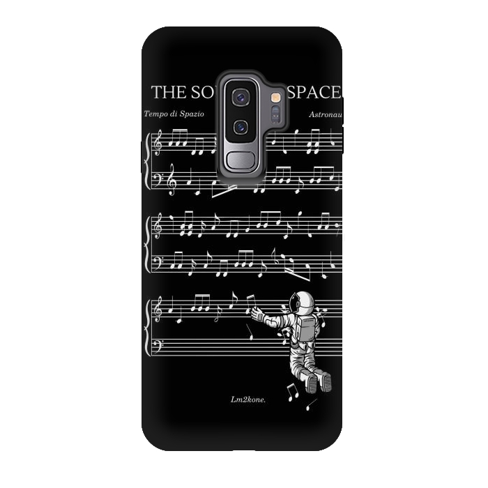 Galaxy S9 plus StrongFit The Sound of Space - (Black version) by LM2Kone
