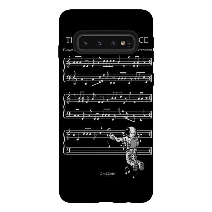 Galaxy S10 StrongFit The Sound of Space - (Black version) by LM2Kone