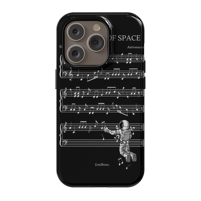 iPhone 14 Pro StrongFit The Sound of Space - (Black version) by LM2Kone