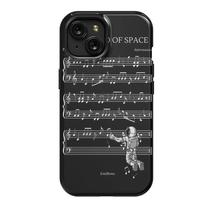 iPhone 15 StrongFit The Sound of Space - (Black version) by LM2Kone