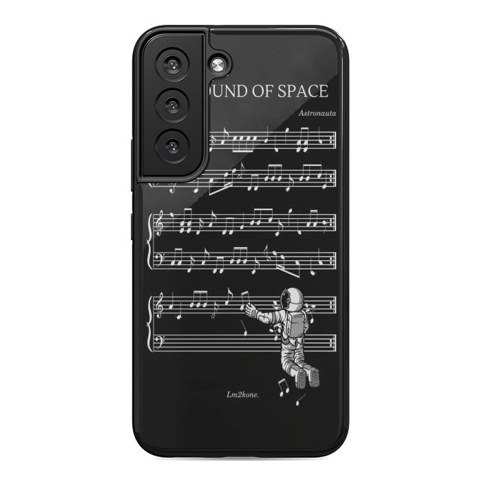 Galaxy S22 StrongFit The Sound of Space - (Black version) by LM2Kone