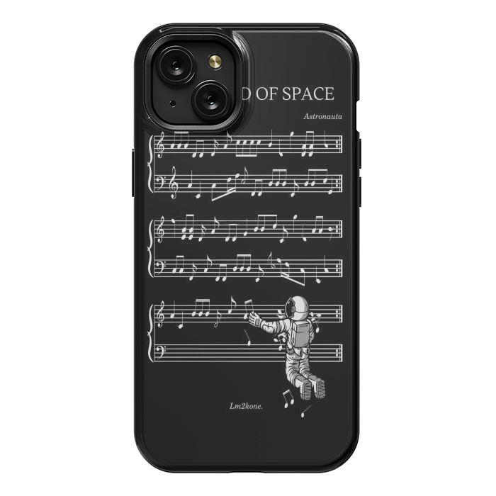 iPhone 15 Plus StrongFit The Sound of Space - (Black version) by LM2Kone