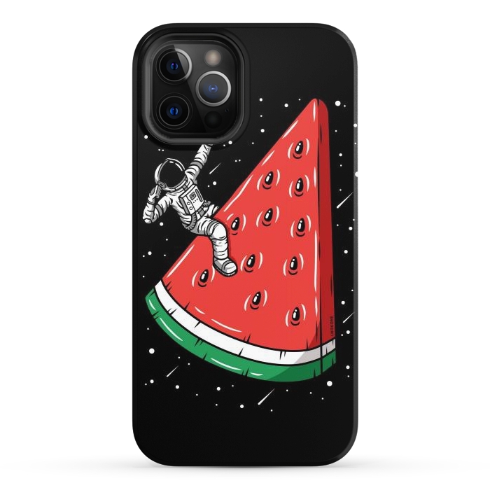 iPhone 12 Pro StrongFit Watermelon Astronaut by LM2Kone