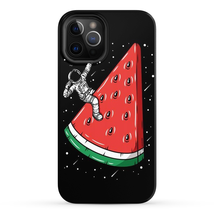 iPhone 12 Pro Max StrongFit Watermelon Astronaut by LM2Kone