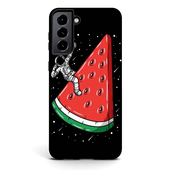 Galaxy S21 plus StrongFit Watermelon Astronaut by LM2Kone