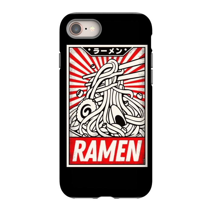 iPhone 8 StrongFit Retro Ramen Vintage Poster by LM2Kone
