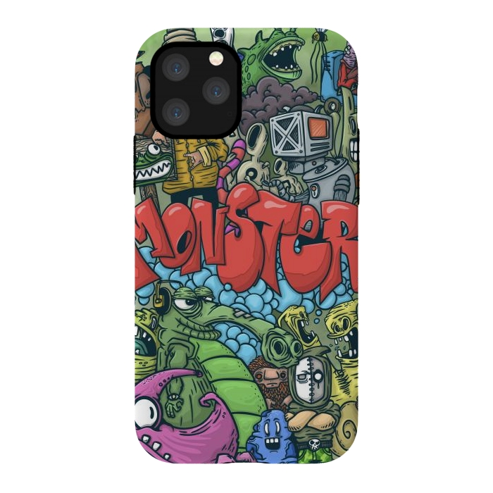 iPhone 11 Pro StrongFit Monster by Manuvila