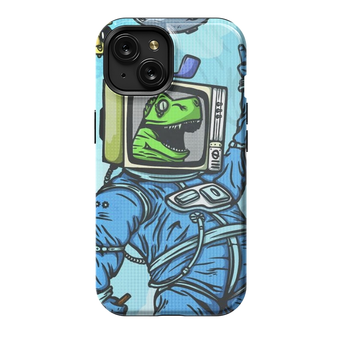 iPhone 15 StrongFit Astro lizard by Manuvila