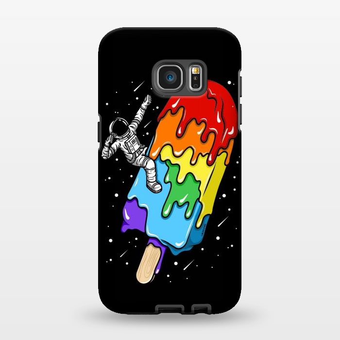 Galaxy S7 EDGE StrongFit Ice Cream Astronaut -Rainbow by LM2Kone
