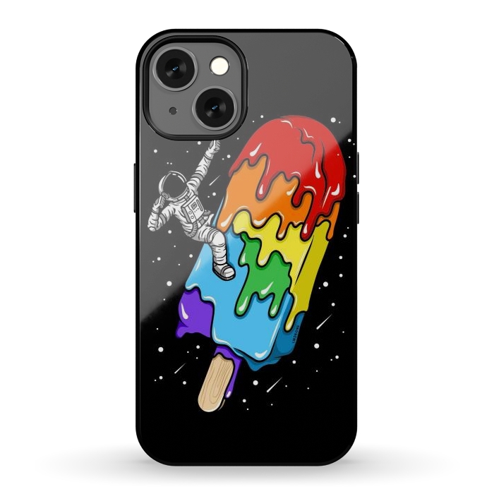 iPhone 13 StrongFit Ice Cream Astronaut -Rainbow by LM2Kone