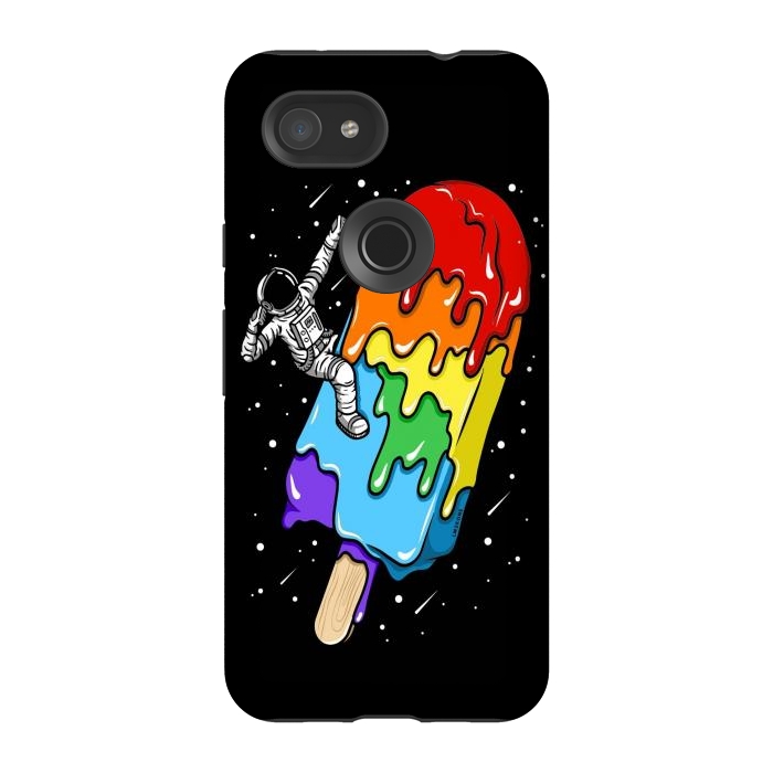 Pixel 3A StrongFit Ice Cream Astronaut -Rainbow by LM2Kone