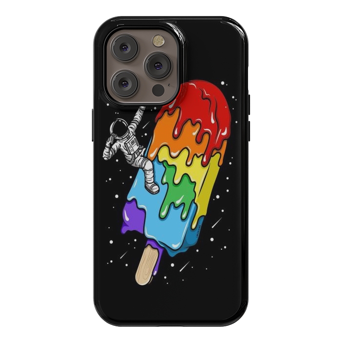 iPhone 14 Pro max StrongFit Ice Cream Astronaut -Rainbow by LM2Kone