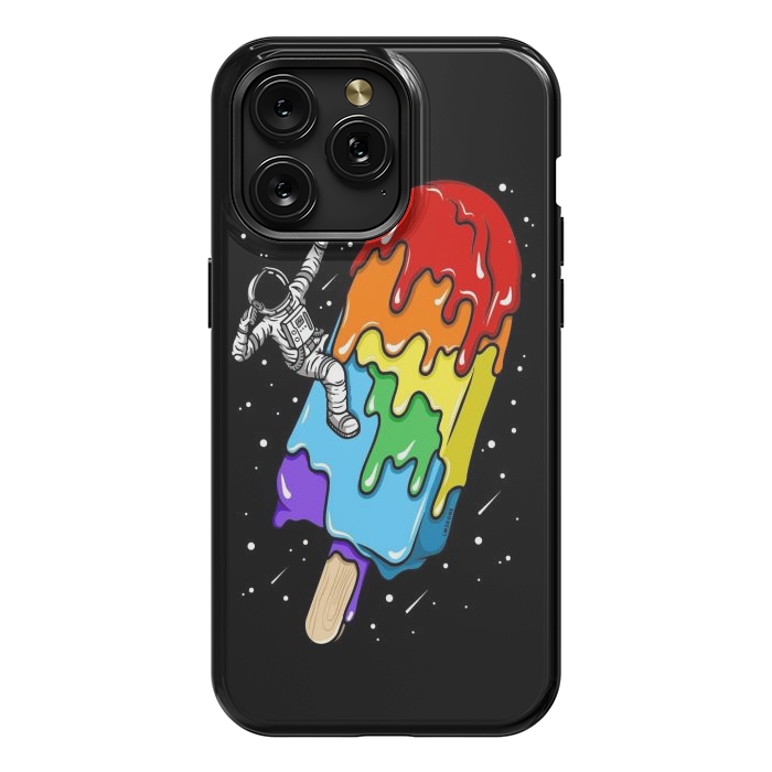 iPhone 15 Pro Max StrongFit Ice Cream Astronaut -Rainbow by LM2Kone