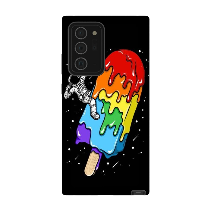 Galaxy Note 20 Ultra StrongFit Ice Cream Astronaut -Rainbow by LM2Kone