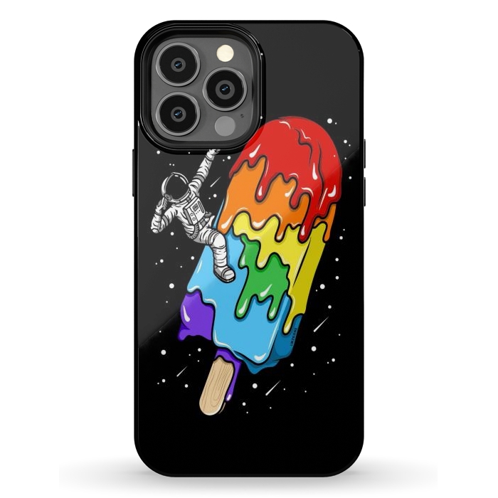 iPhone 13 Pro Max StrongFit Ice Cream Astronaut -Rainbow by LM2Kone
