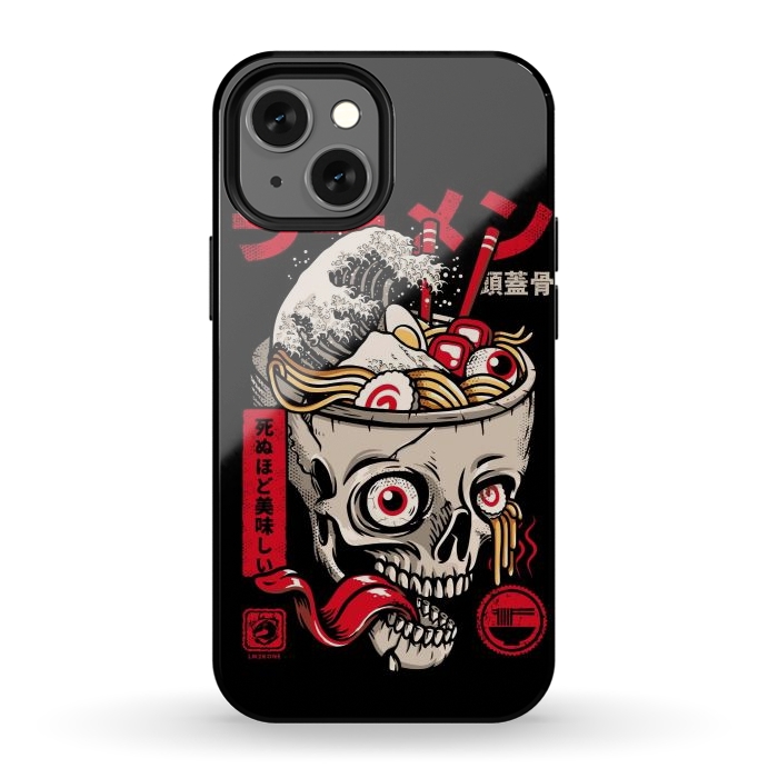 iPhone 12 mini StrongFit Great Skull Ramen by LM2Kone